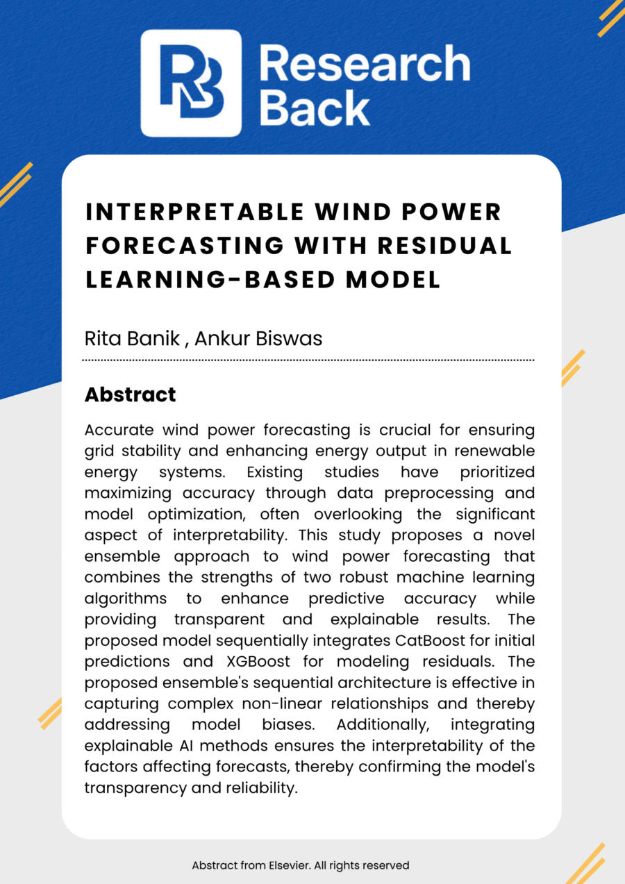 Interpretable wind power forecasting with residual learning-based model