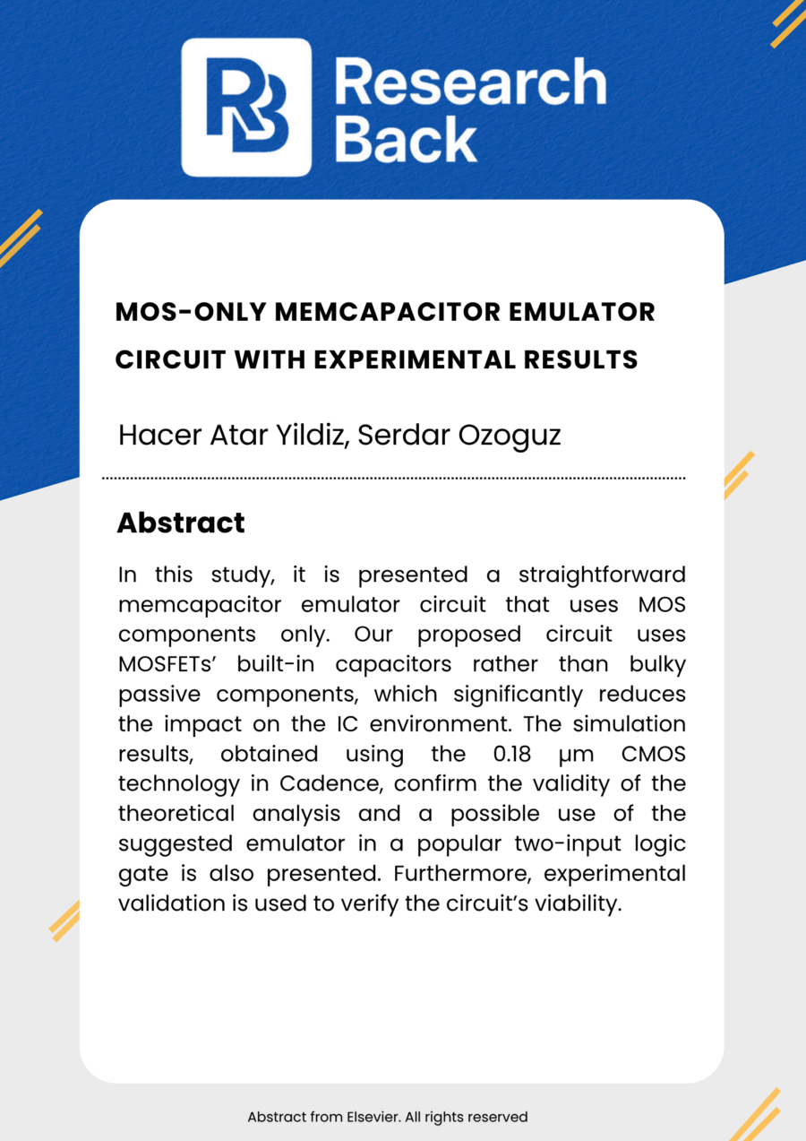 MOS-only memcapacitor emulator circuit with experimental results