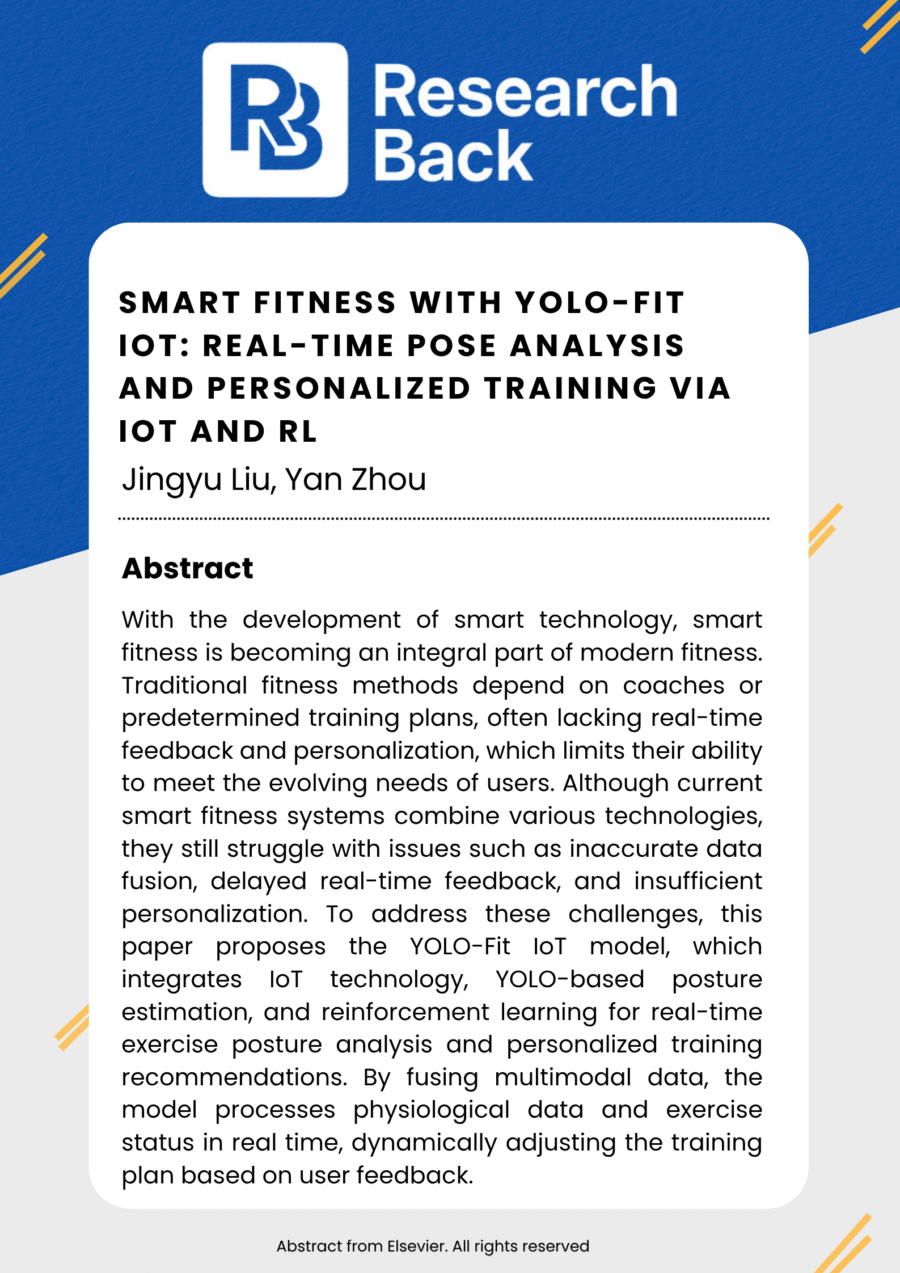 Smart fitness with YOLO-Fit IoT: Real-time pose analysis and personalized training via IoT and RL