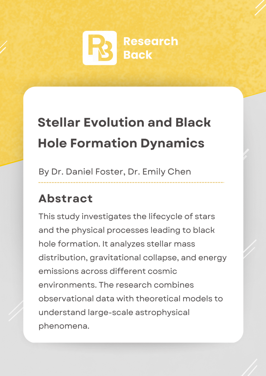 Stellar Evolution and Black Hole Formation Dynamics