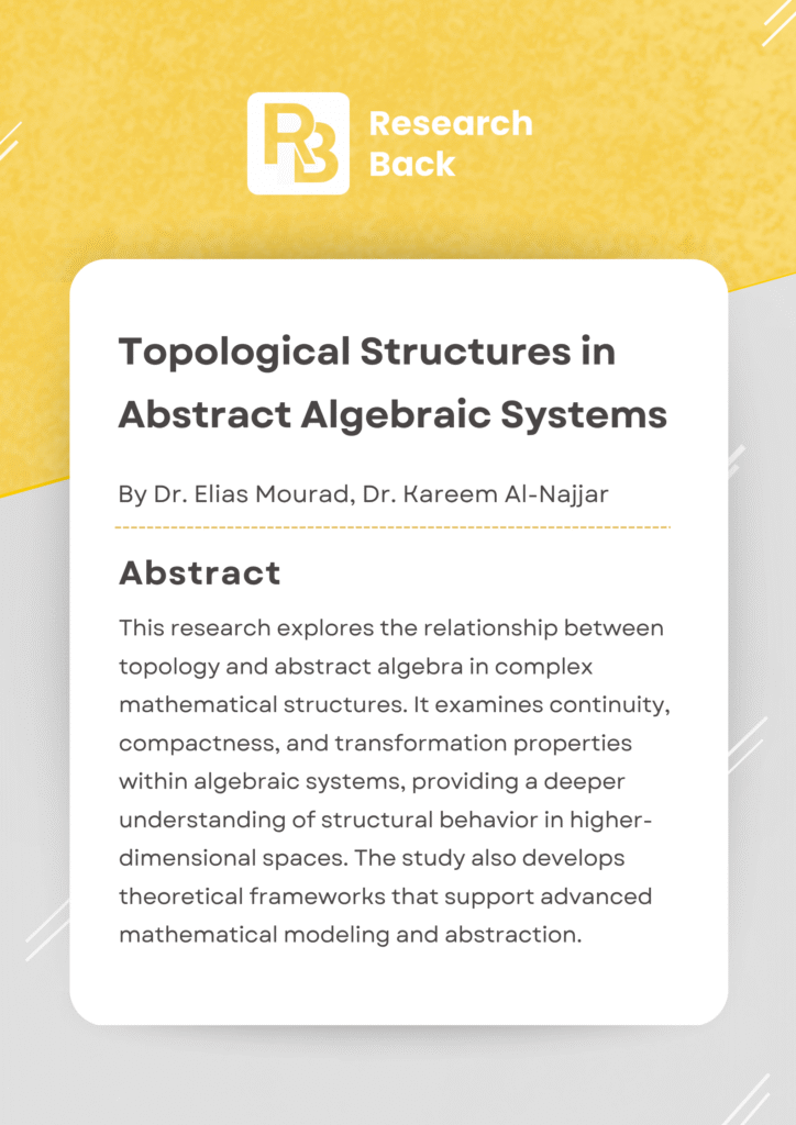 Topological Structures In Abstract Algebraic Systems | ResearchBack