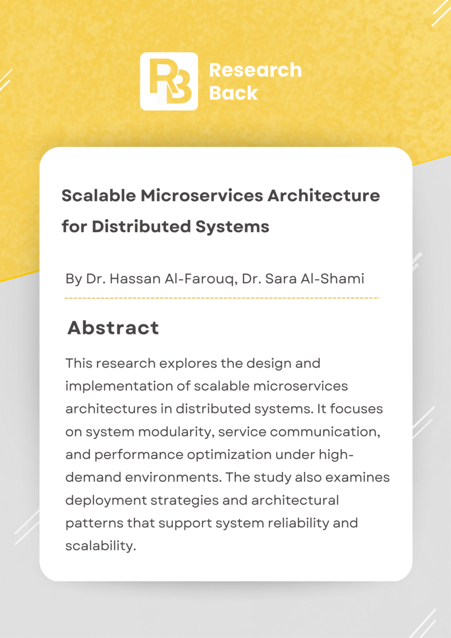 Scalable Microservices Architecture for Distributed Systems